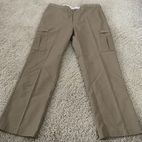 Dickies Flex Pants Mens 42x34 Tan Cargo Regular Fit Straight Leg Stretch NEW